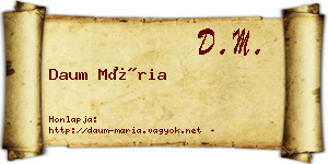 Daum Mária névjegykártya